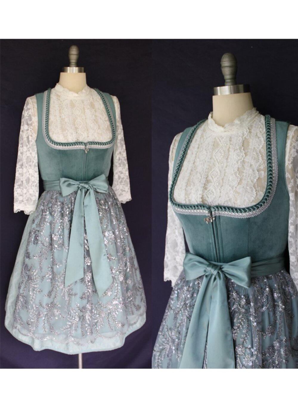 KRUGER Collection October fest German Bavarian Dirndl corset dress top waitress - Picture 3 of 11